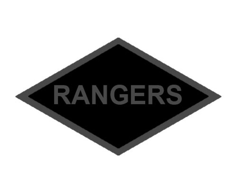 USA World War II Ranger Diamond (Black and Grey)