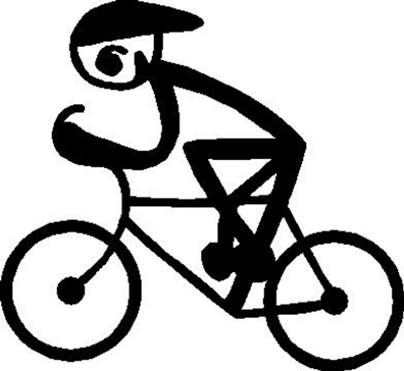 Bicycle Stick Figure Decal