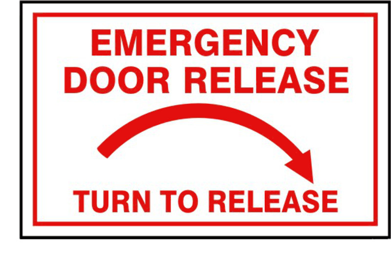 Emergency Door Release Sticker