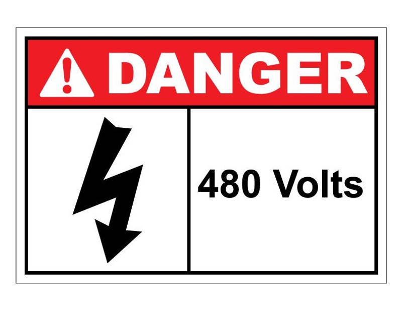 ANSI Danger 480 Volts