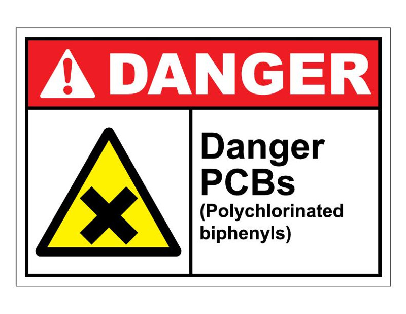 ANSI Danger PCBs (Polychlorinated biphenyls)
