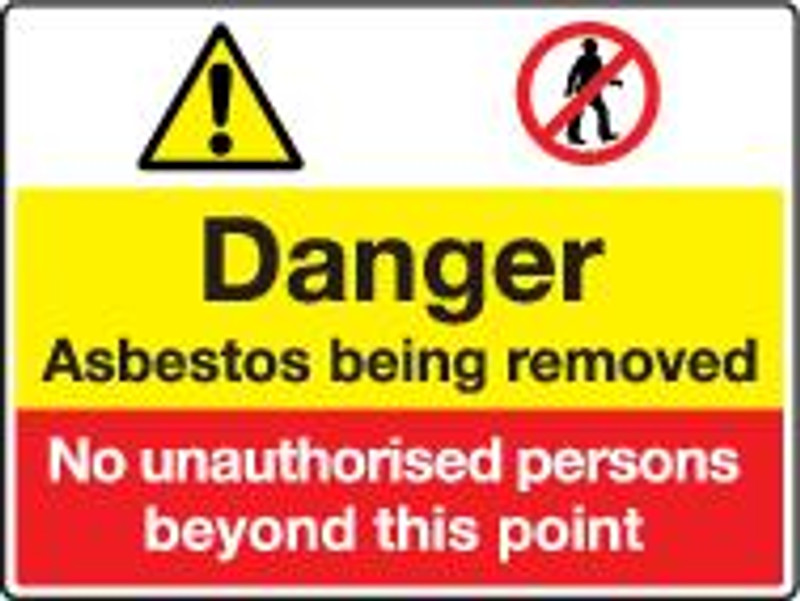 Danger Asbestos Being Removed