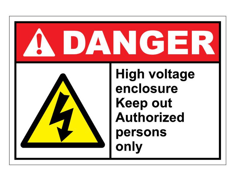 ANSI Danger High Voltage Enclosure Keep Out