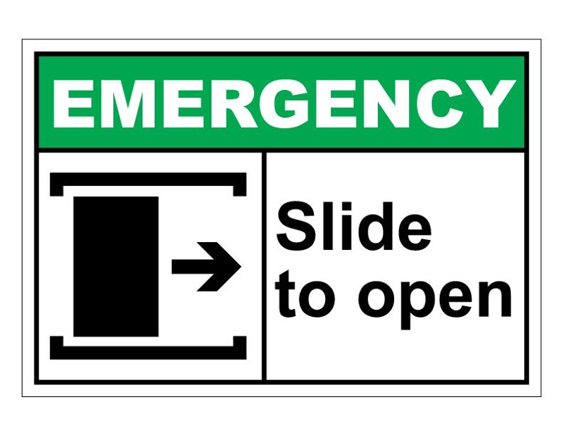 ANSI Emergency Slide To Open Right