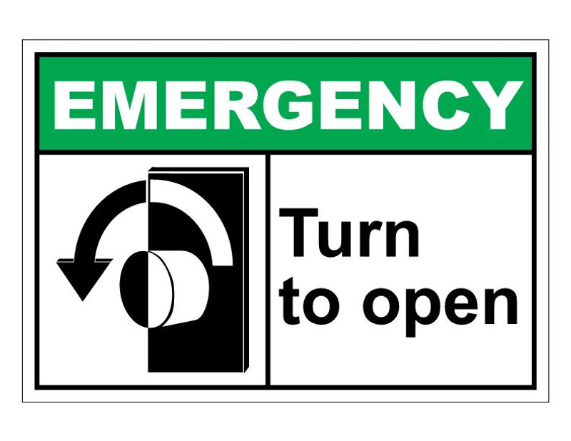 ANSI Emergency Turn To Open Left