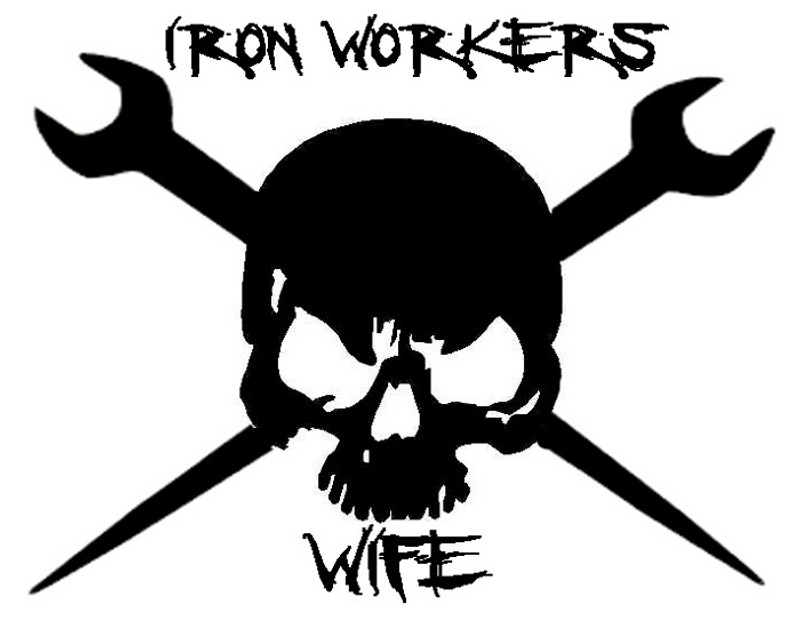 Ironworkers Wife Skull Decal