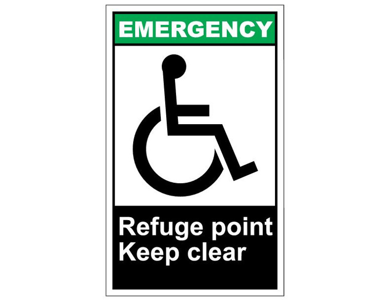 ANSI Emergency Refuge Point Keep Clear