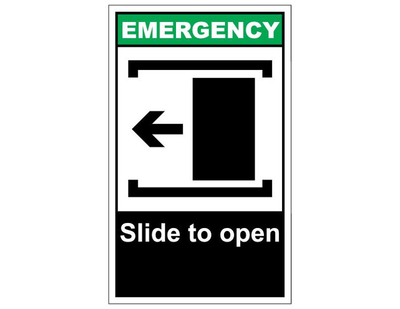 ANSI Emergency Slide To Open Left