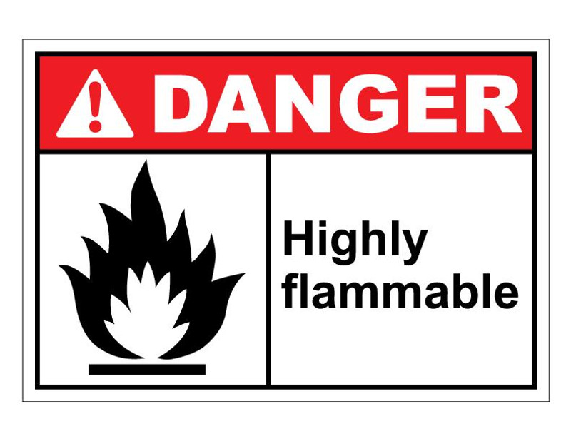 ANSI Danger Highly Flammable