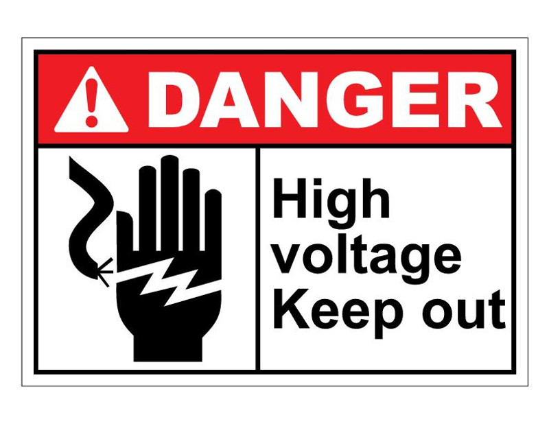 ANSI Danger High Voltage Keep Out