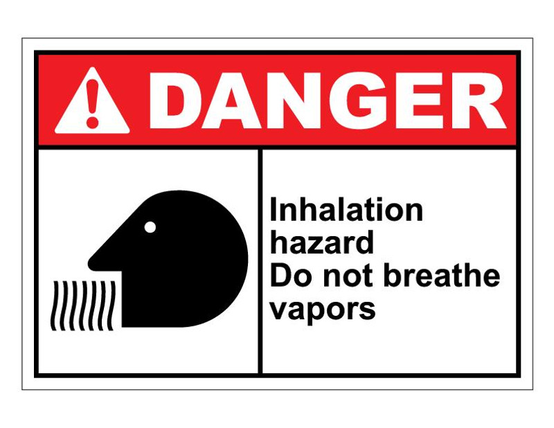 ANSI Danger Inhalation Hazard Do Not Breathe Vapors