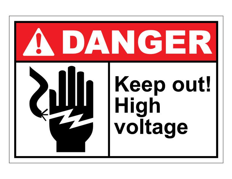 ANSI Danger Keep Out High Voltage