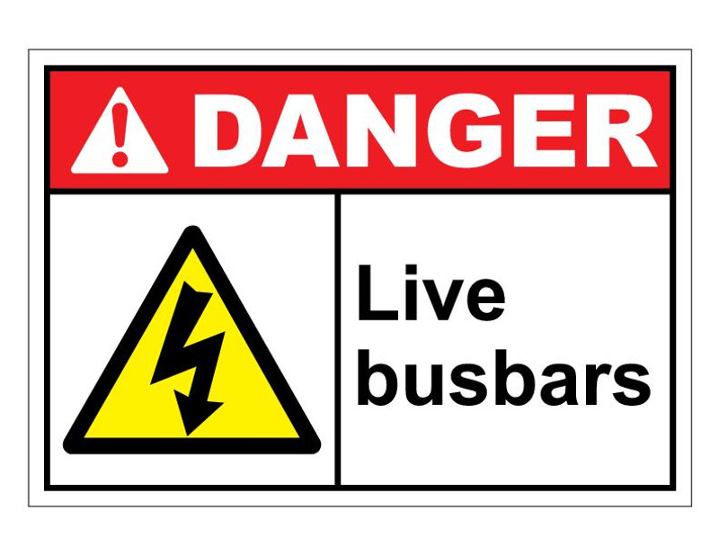 ANSI Danger Live Busbars