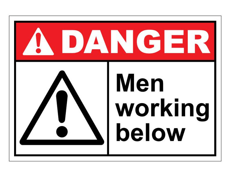 ANSI Danger Men Working Below