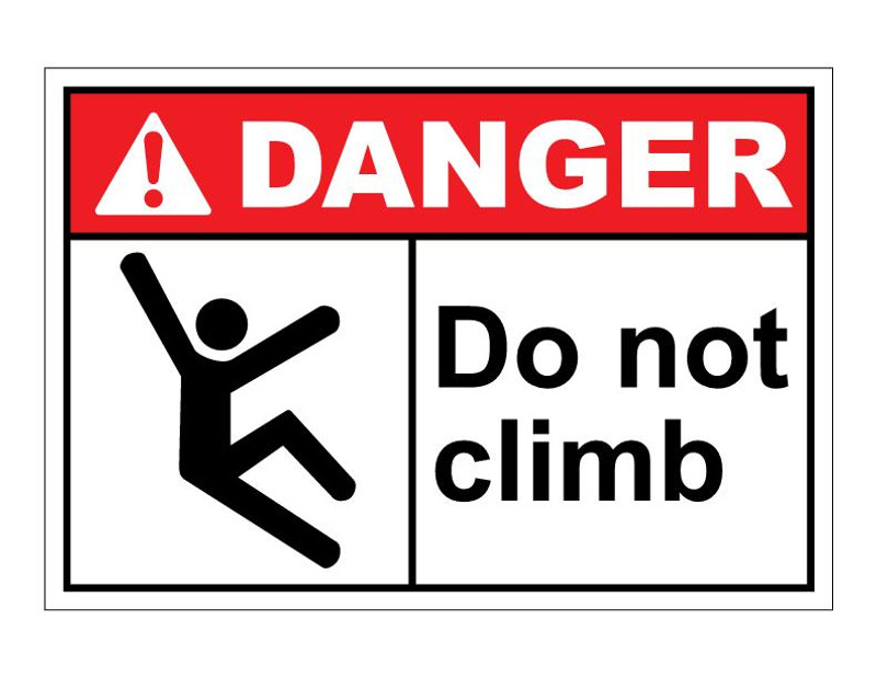 ANSI Danger Do Not Climb