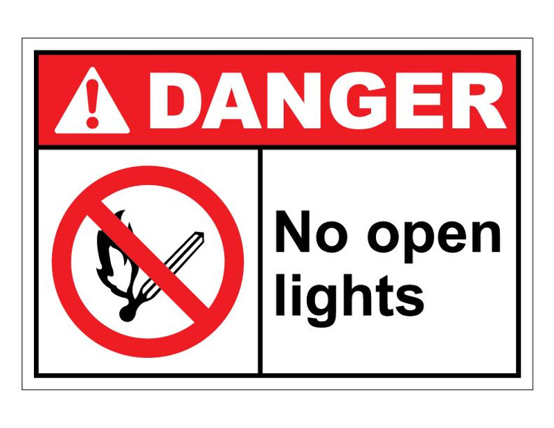 ANSI Danger No Open Lights
