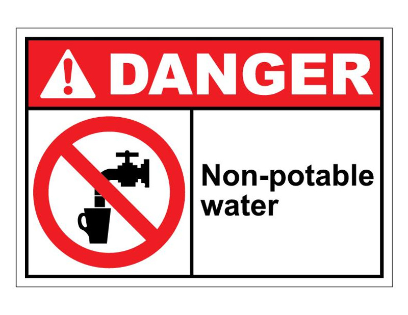 ANSI Danger Non-Potable Water