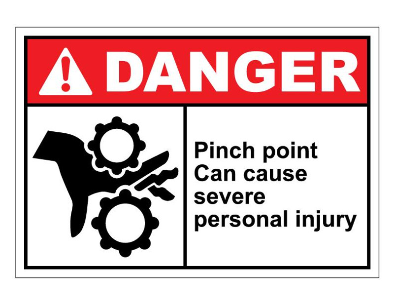 ANSI Danger Pinch Point Can Cause Severe Personal Injury