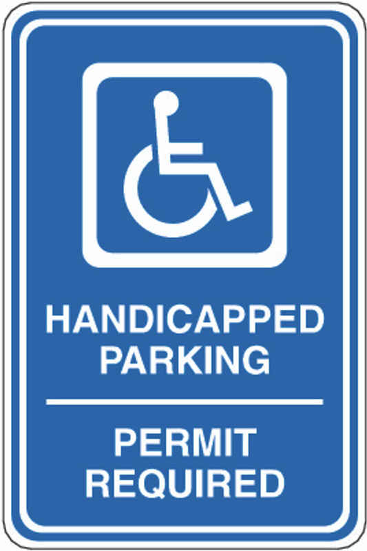 Handicapped Parking Permit Required
