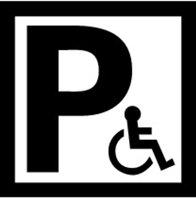 Disabled Parking (Black and White)