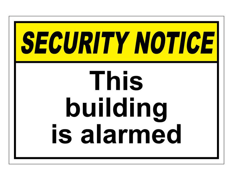 ANSI Security Notice This Building Is Alarmed