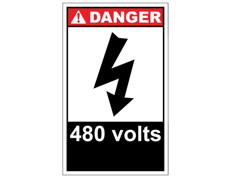 ANSI Danger 480 Volts