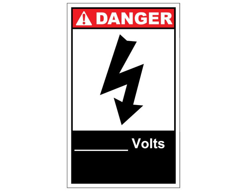 ANSI Danger Fillable Volts #1