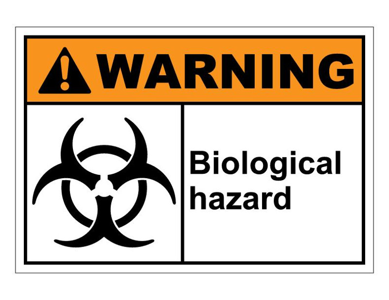 ANSI Warning Biological Hazard