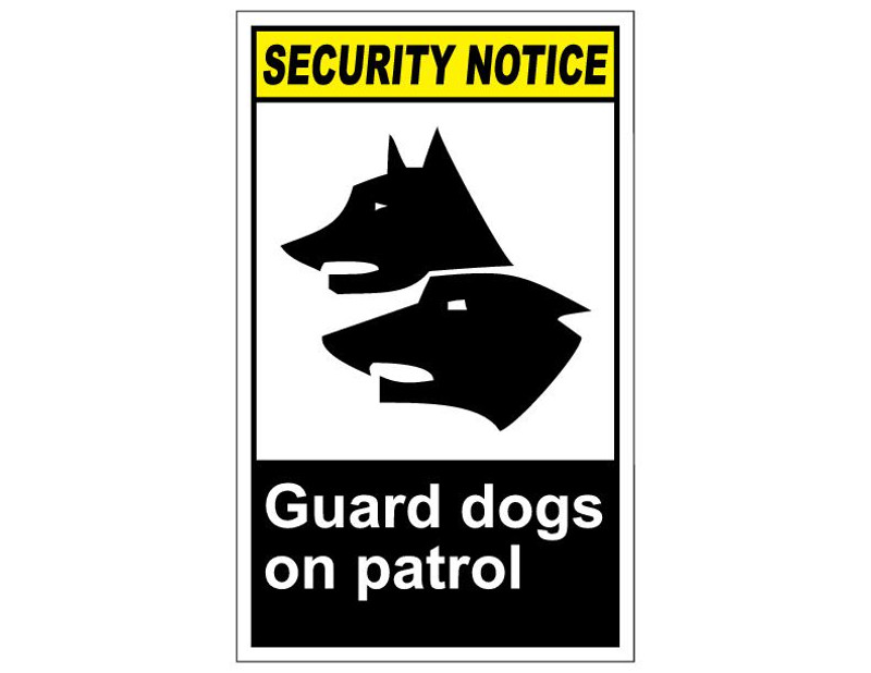 ANSI Security Notice Guard Dogs On Patrol