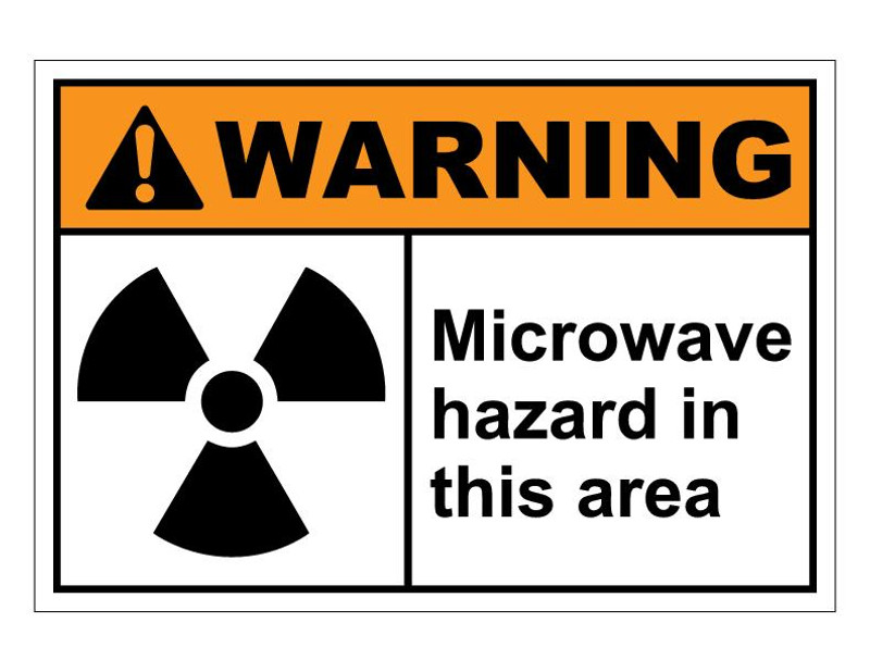 ANSI Warning Microwave Hazard In This Area