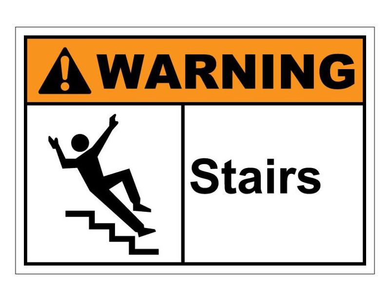 ANSI Warning Stairs