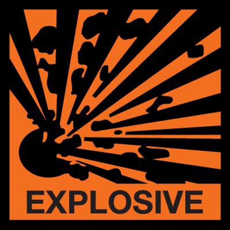 Explosive Hazard Label