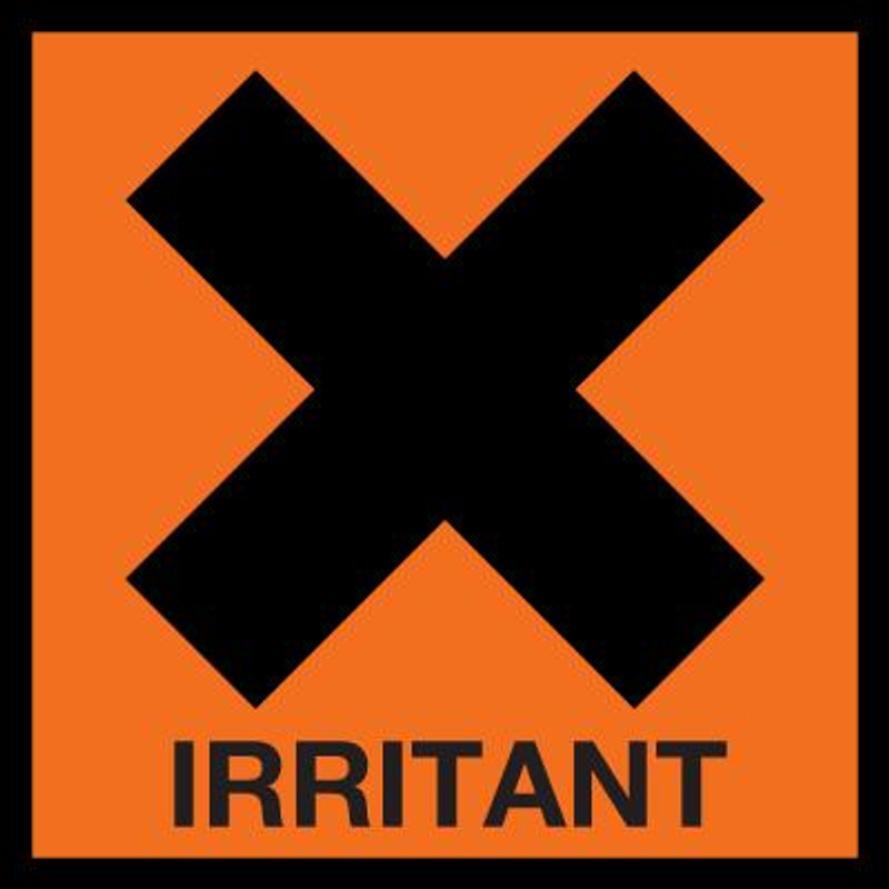 Irritant Hazard Label