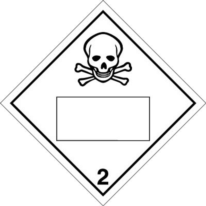 Class 2 Gases Blank Placard