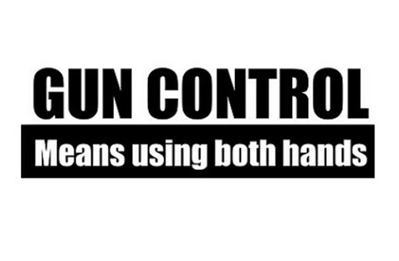 Gun Control Means Using Both Hands Decal