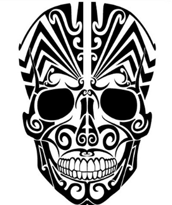 Artistic Skull Design Decal