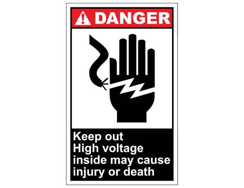 ANSI Danger Keep Out High Voltage Equipment Inside