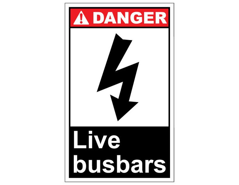 ANSI Danger Live Busbars