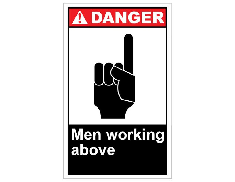 ANSI Danger Men Working Above