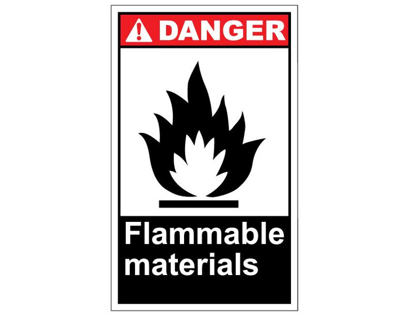 ANSI Danger Flammable Materials