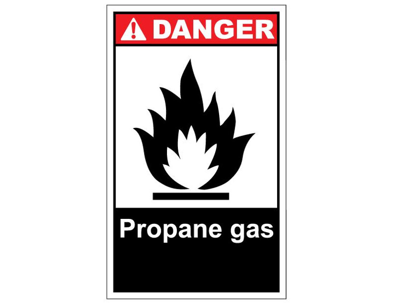 ANSI Danger Propane Gas