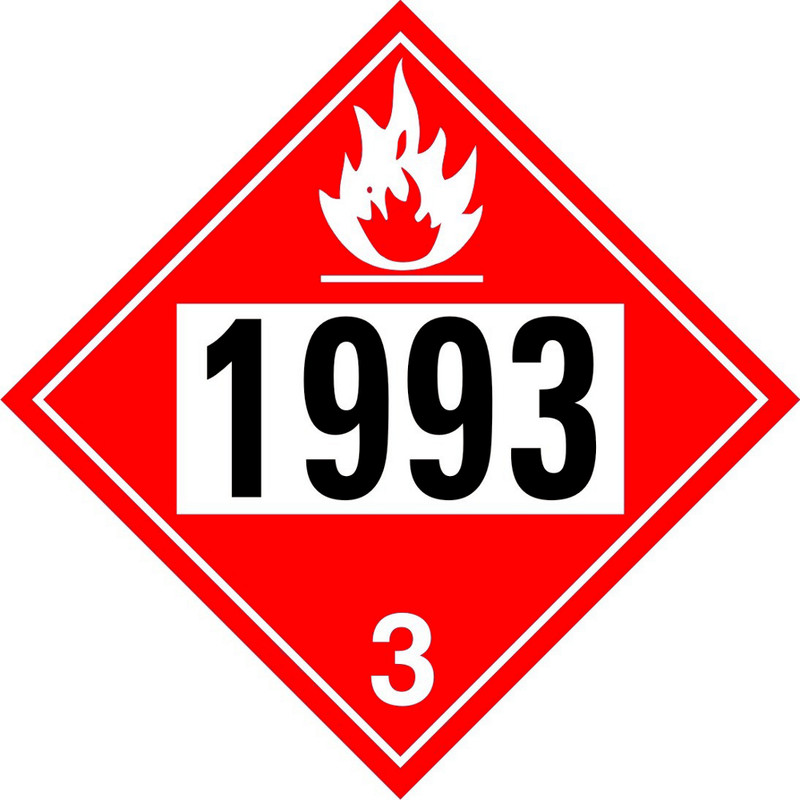 1993 Fuel Class 3 Placard