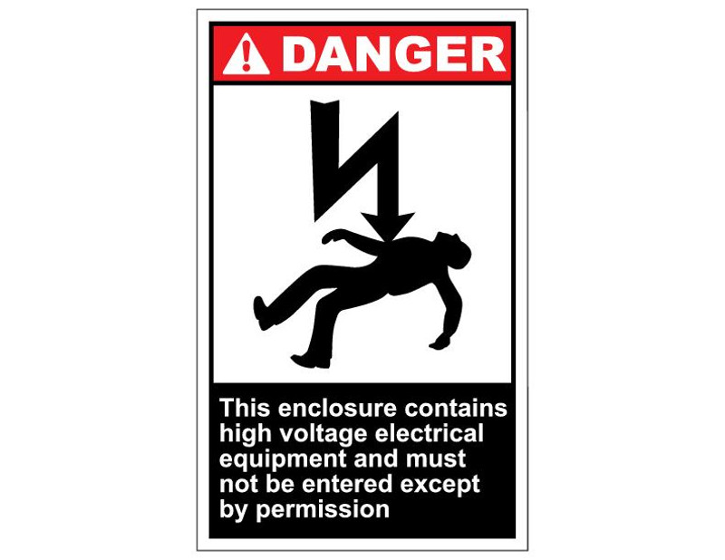 ANSI Danger This Enclosure Contains High Voltage Electrical Equipment