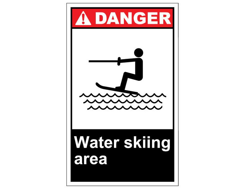 ANSI Danger Water Skiing Area