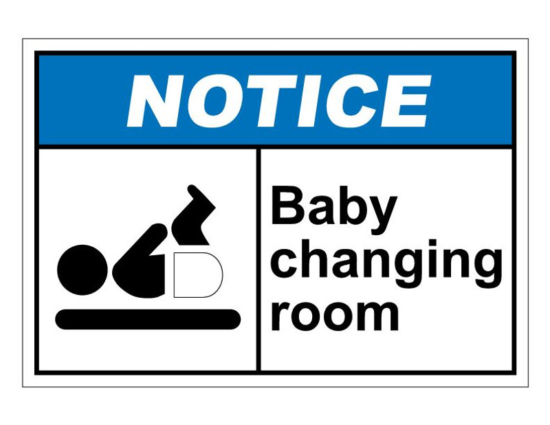 ANSI Notice Baby Changing Room