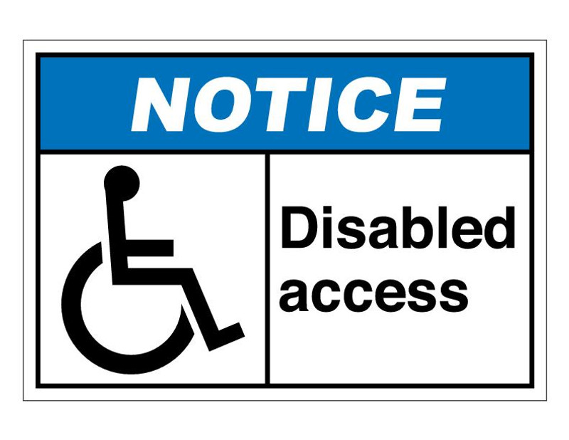 ANSI Notice Disabled Access
