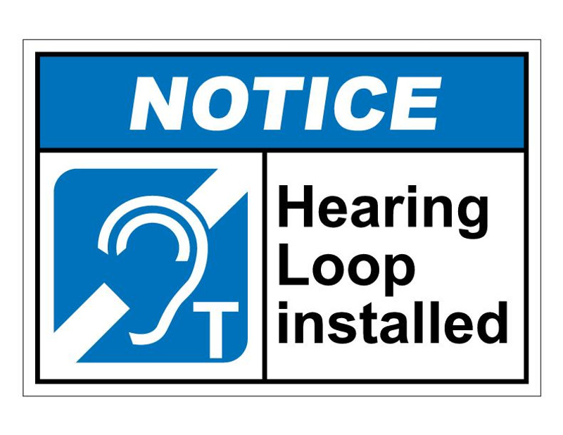 ANSI Notice Hearing Loop Installed