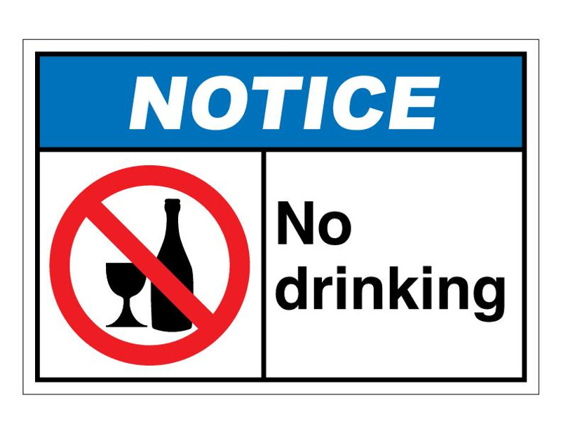 ANSI Notice No Drinking