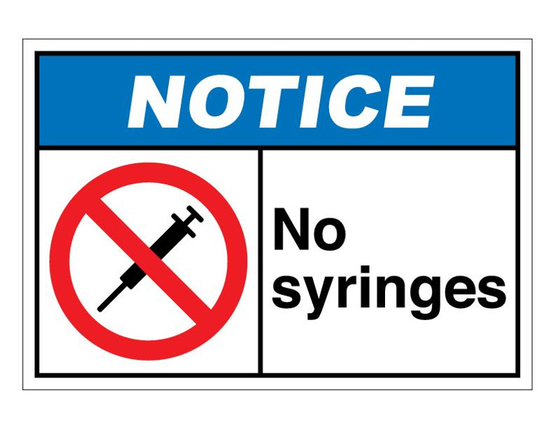 ANSI Notice No Syringes