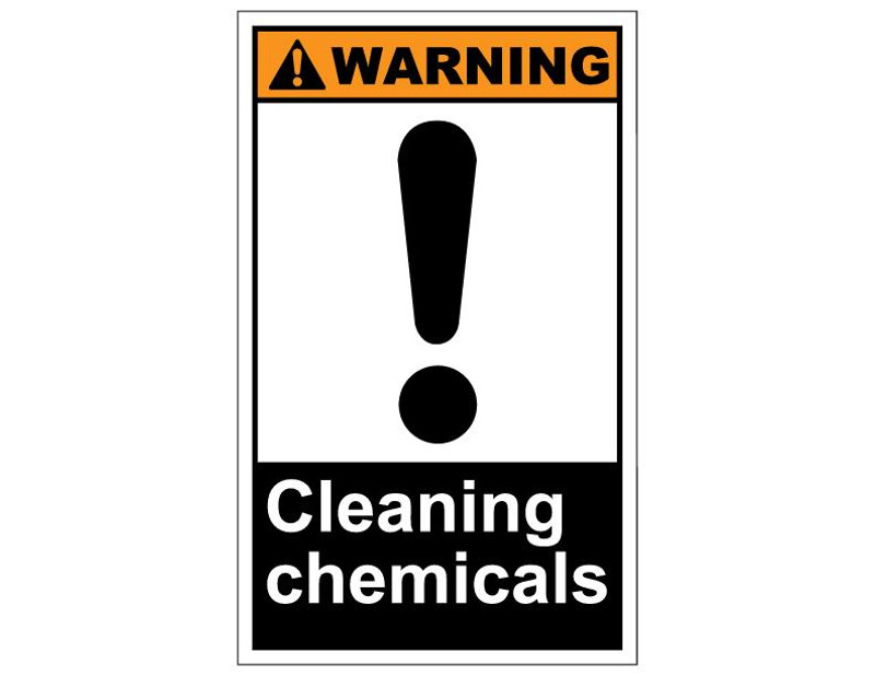 ANSI Warning Cleaning Chemicals